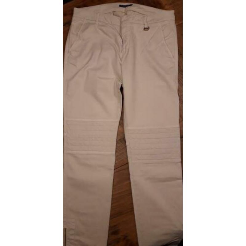 Sportieve, licht beige broek van River Woods