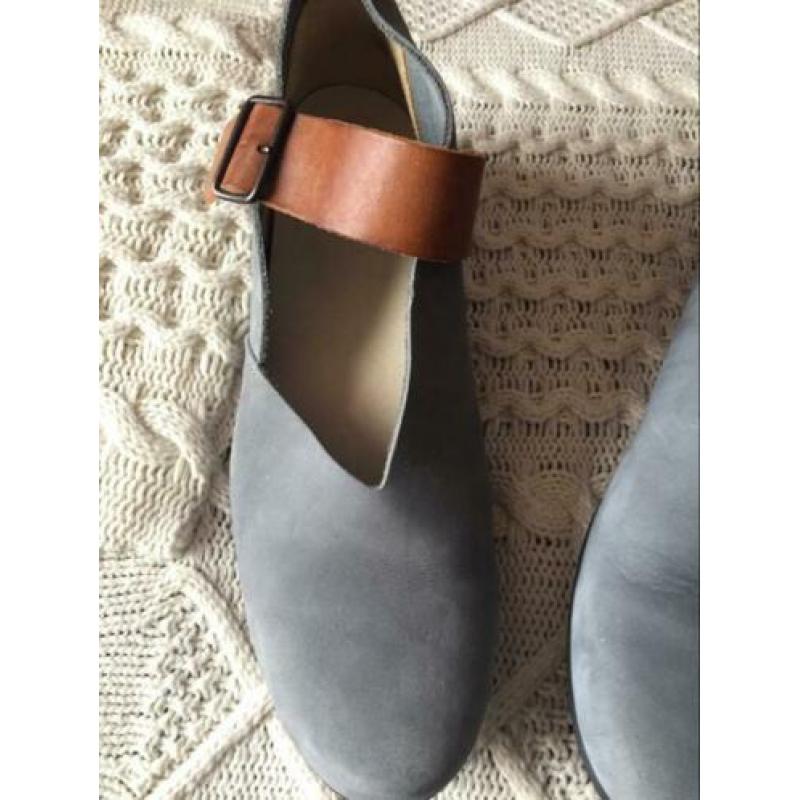 Loints mt 40, zacht grijsblauw leer nubuck