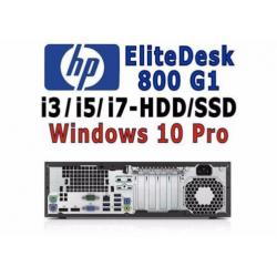 HP EliteDesk 800 G1 SFF, i3 i5 i7, 4GB DDR3, 250GB HDD Win10