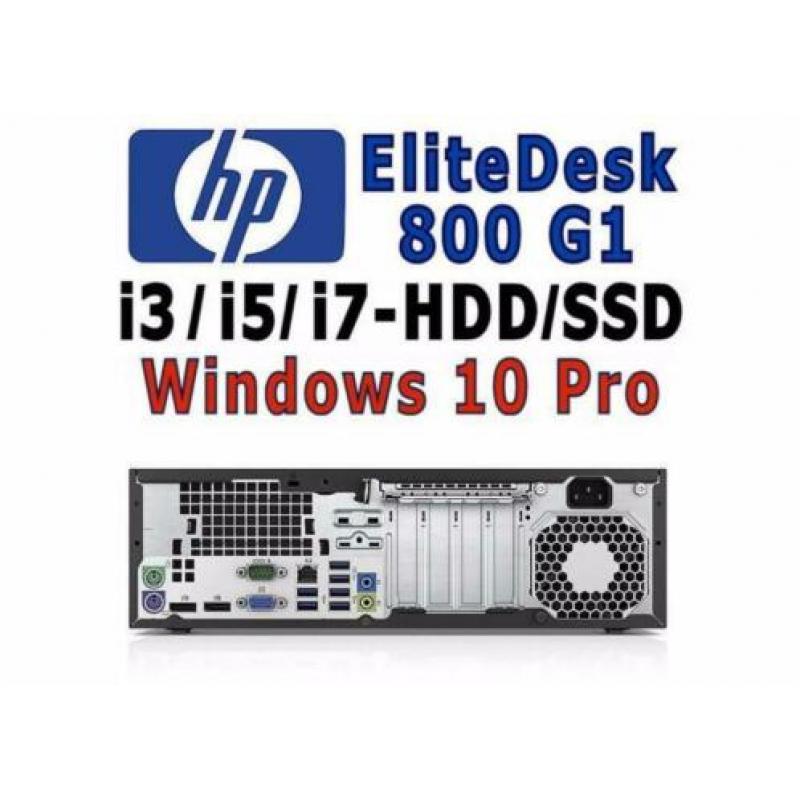 HP EliteDesk 800 G1 SFF, i3 i5 i7, 4GB DDR3, 250GB HDD Win10