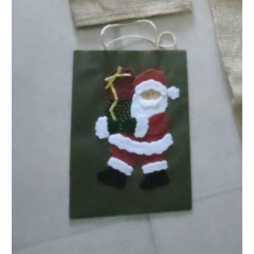klein geschenk /kado zakje Kerstmis, jute Sinterklaas zakje