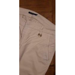 Sportieve, licht beige broek van River Woods