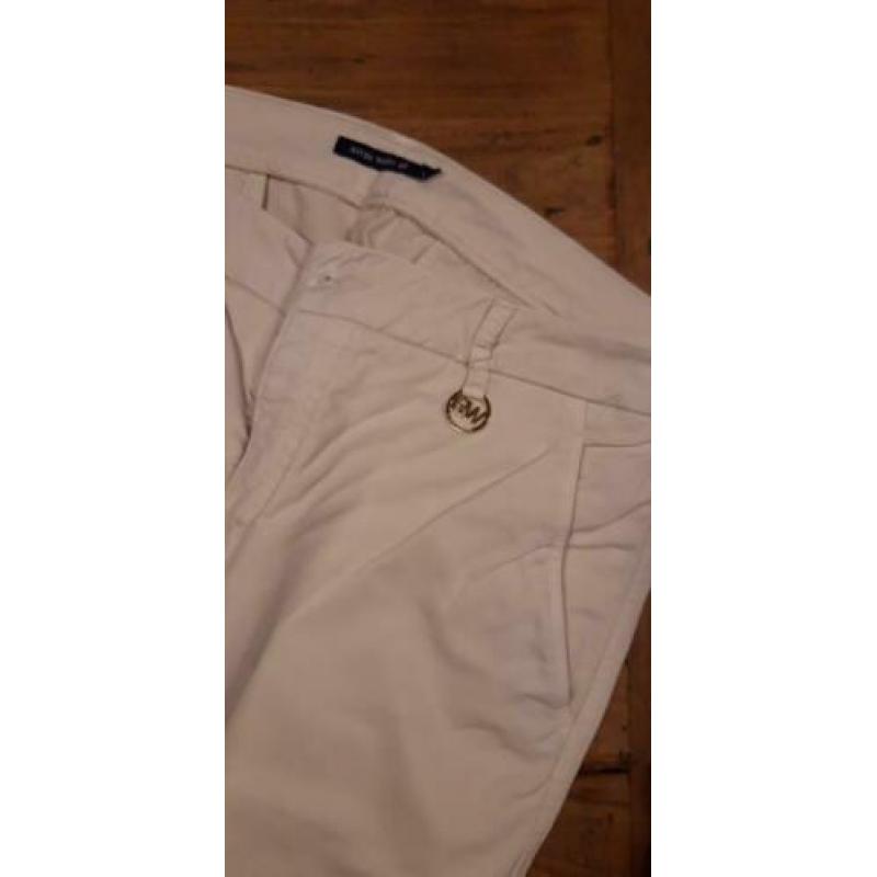 Sportieve, licht beige broek van River Woods
