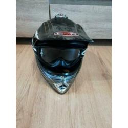 Cross helm met motocross bril xl