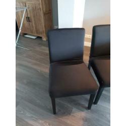 6 eettafelstoelen zwart