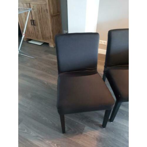 6 eettafelstoelen zwart