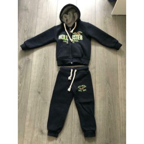 Zgan Hollister joggingpak donker blauw neon groen 98-104