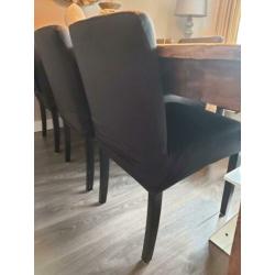 6 eettafelstoelen zwart