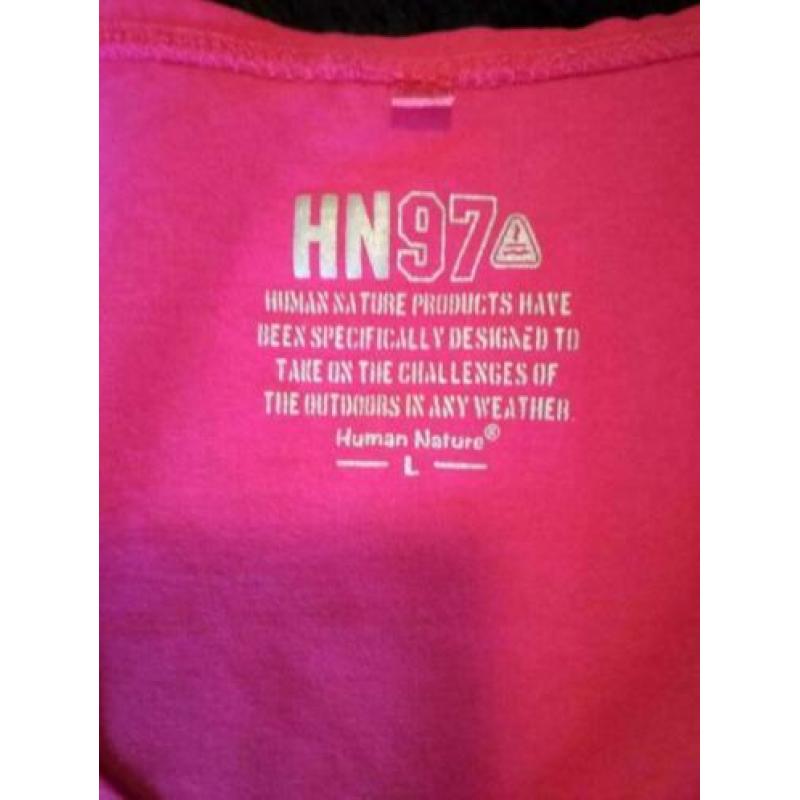 roze shirt van human nature maat L zgan
