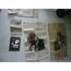 klein geschenk /kado zakje Kerstmis, jute Sinterklaas zakje