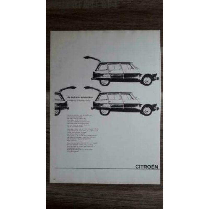 12 originele Citroen advertenties te koop aangeboden