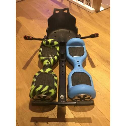 2 Denver Hoverboards + Kart + Hoezen + Lader