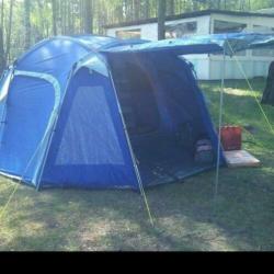 Leuk 4 personen tent met nieuw lucht bed en evt koelbox