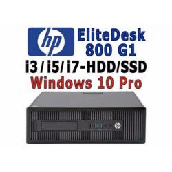 HP EliteDesk 800 G1 SFF, i3 i5 i7, 4GB DDR3, 250GB HDD Win10