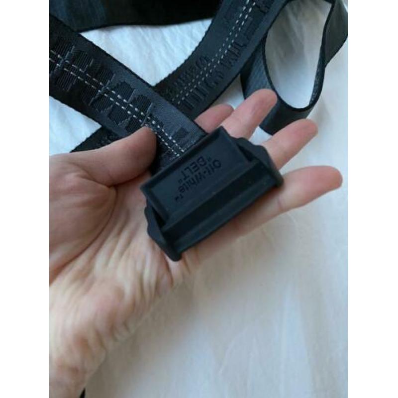 Classic industrial Off-White belt/riem in antraciet/zwart
