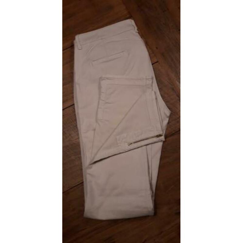 Sportieve, licht beige broek van River Woods