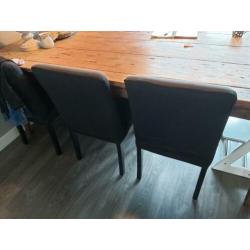 6 eettafelstoelen zwart