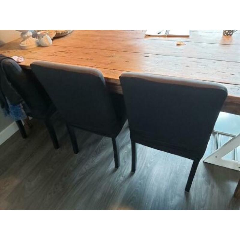 6 eettafelstoelen zwart