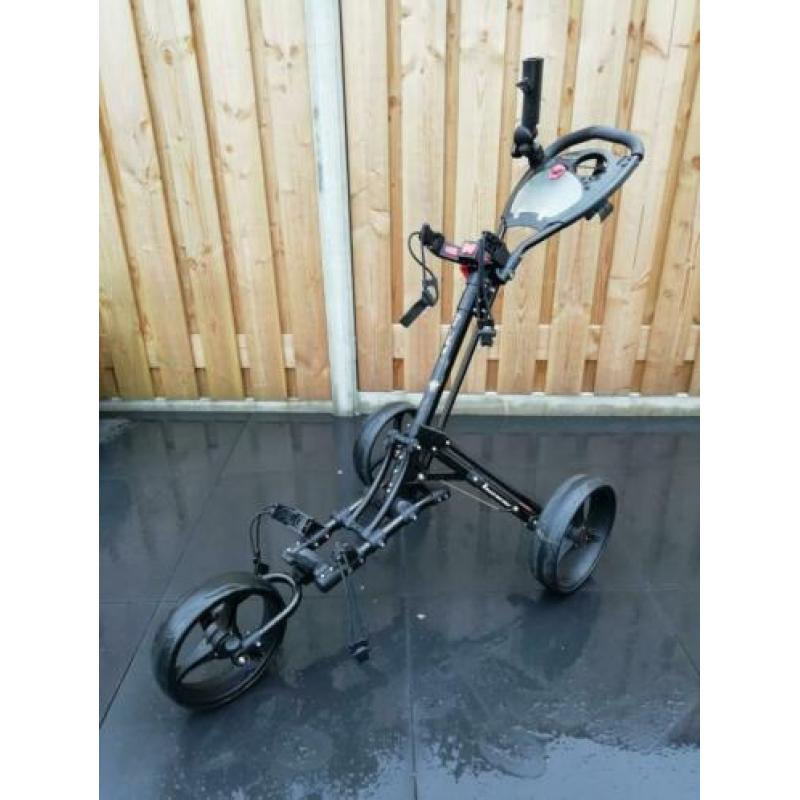 Black Owl golftrolley. Zeer goede staat. 3 wiel golfkar