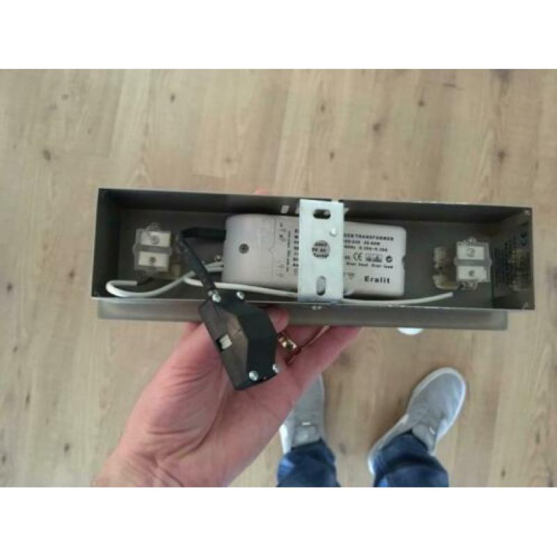 RVS in hoogte verstelbare lamp