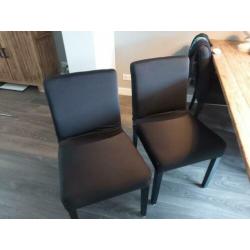 6 eettafelstoelen zwart