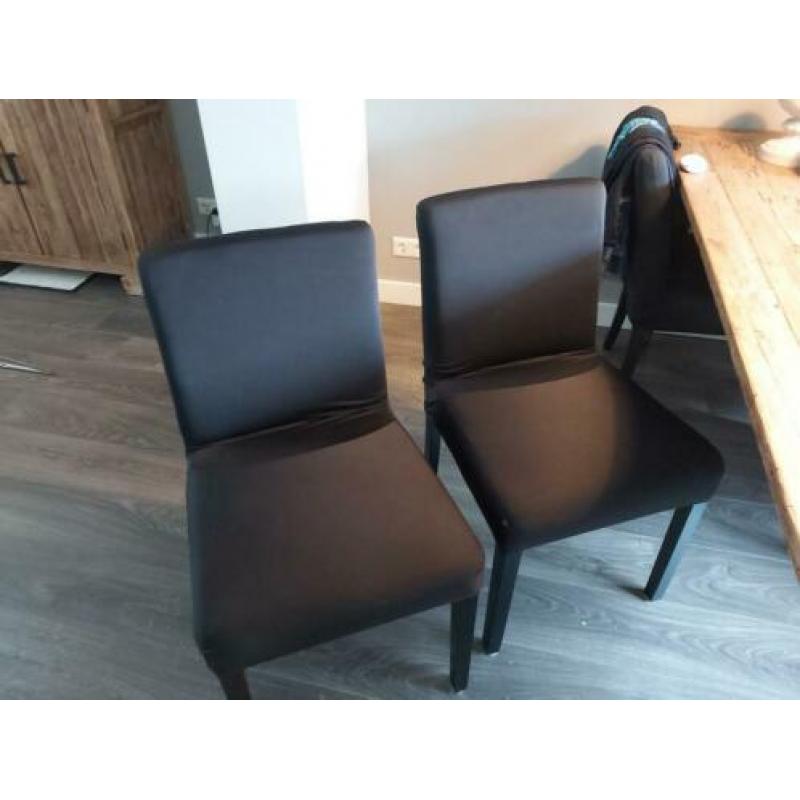 6 eettafelstoelen zwart