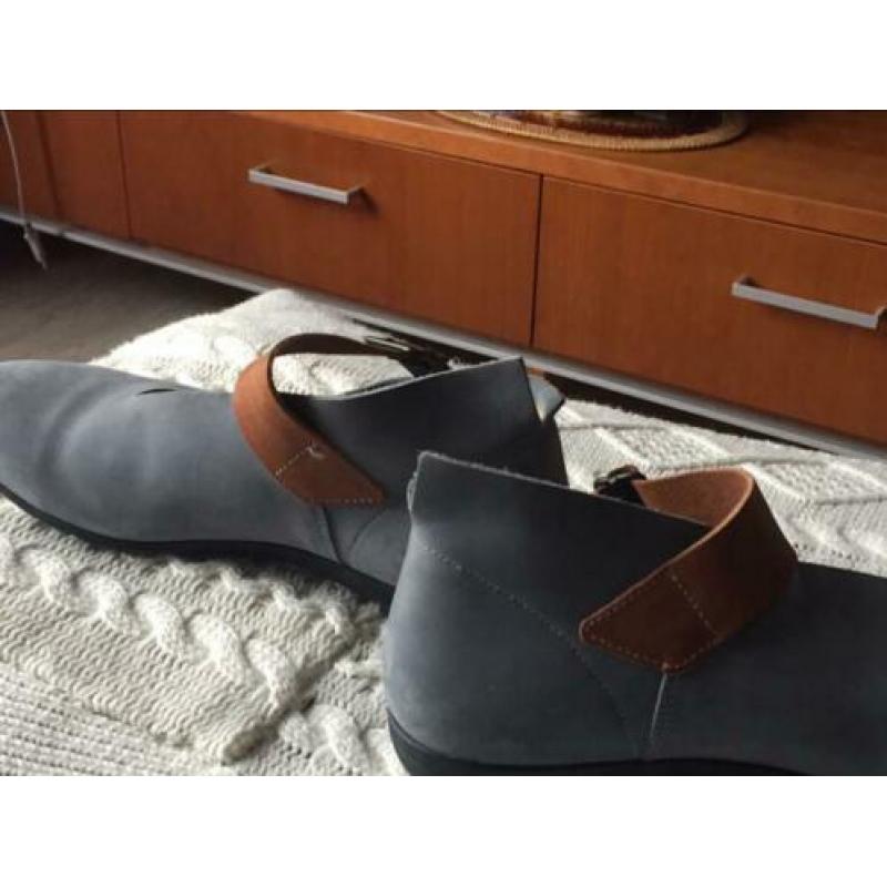 Loints mt 40, zacht grijsblauw leer nubuck