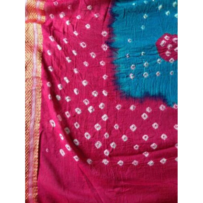 Tie Dye Bhandani Dupatta Sjaal Katoen India