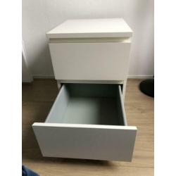 Wit ladenblok met 2 lades 40x48x55cm (bxdxh)