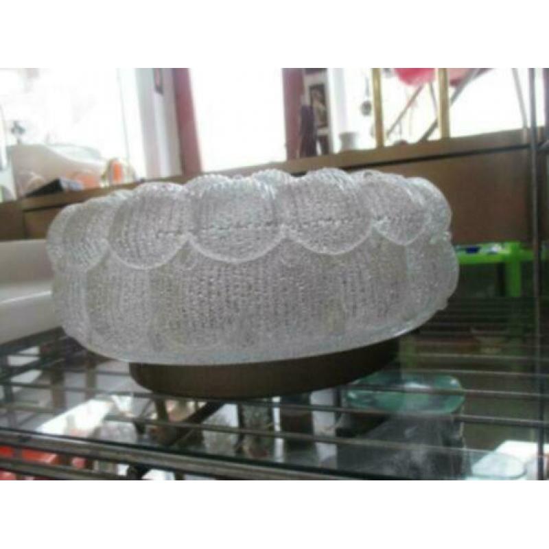 plafondlamp bloem glas retro jaren 60 70 design 26 cm