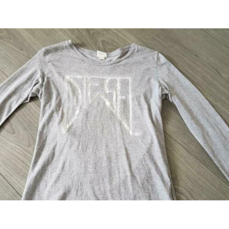DIESEL grijze top/ longsleeve maat XL (164/170) (PB250)
