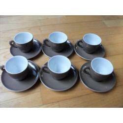 Set van 6 Bavaria Mitterteich espresso koffie kop & schotels