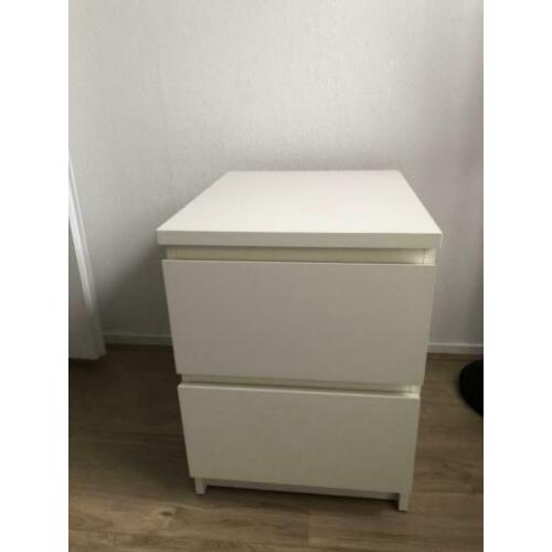Wit ladenblok met 2 lades 40x48x55cm (bxdxh)