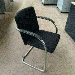 Vergaderstoel zwart/chroom/slede, Lande, KSB Breda VS339