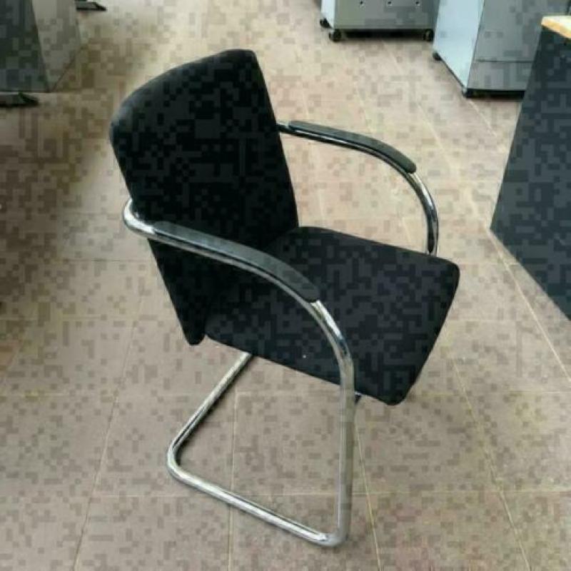 Vergaderstoel zwart/chroom/slede, Lande, KSB Breda VS339