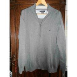 CASA MODA vest/rits. Grijs. Maat XL
