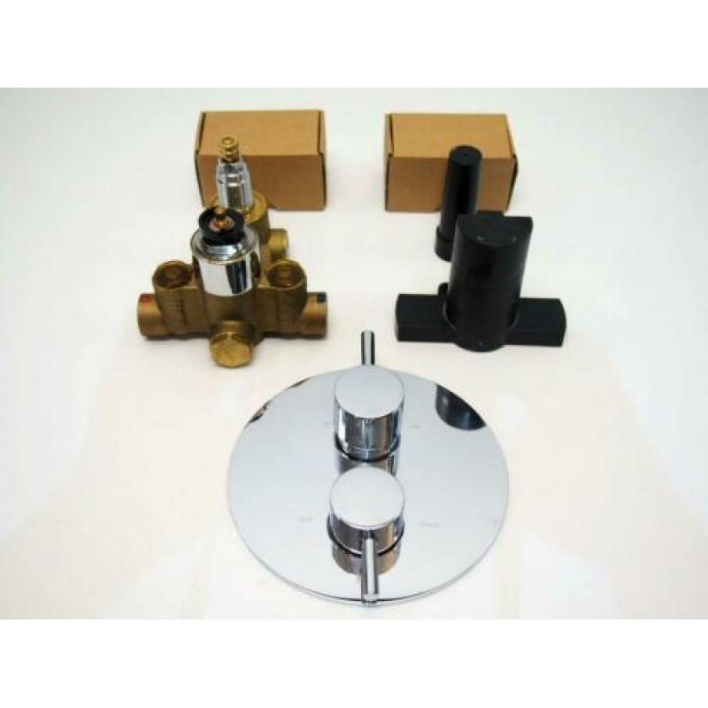 Hotbath Buddy thermostaat inbouw met 2 weg omstel chroom