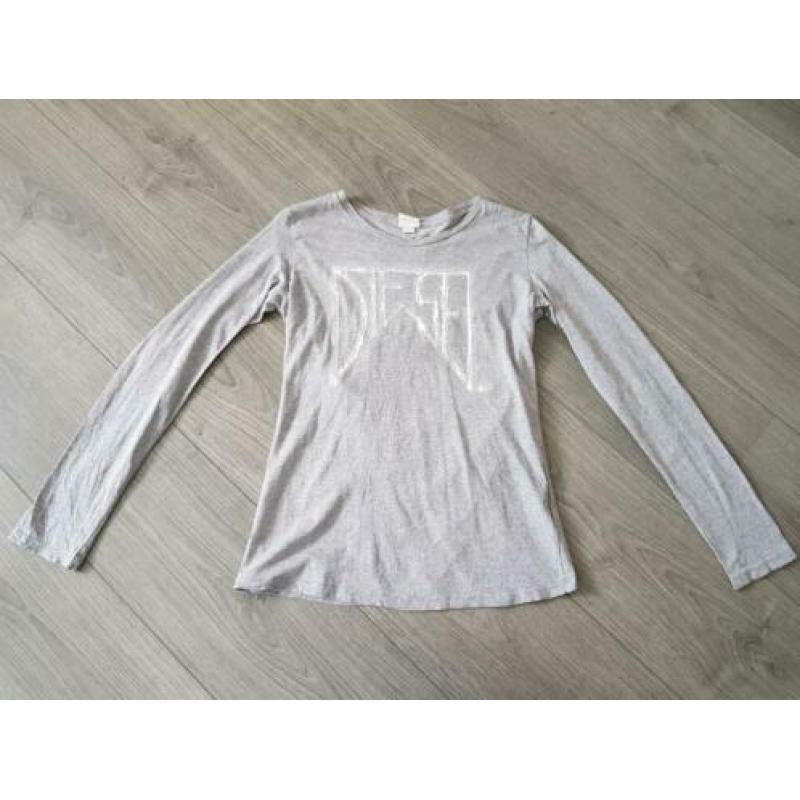 DIESEL grijze top/ longsleeve maat XL (164/170) (PB250)
