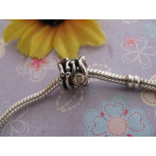 Pandora bedel met GOUD en diamant 0.06 - HEEL FRAAI