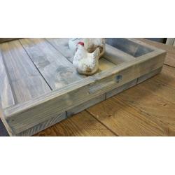 Steigerhouten dienblad voor hocker of tafel vanaf €39,-