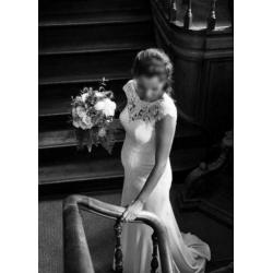 prachtige en luxe witte trouwjurk maat 38