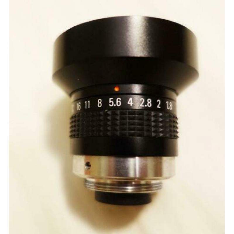 Pentax Cosmicar 6.5mm 1.8 Ultra-Wide C-lens voor BMPCC Bolex
