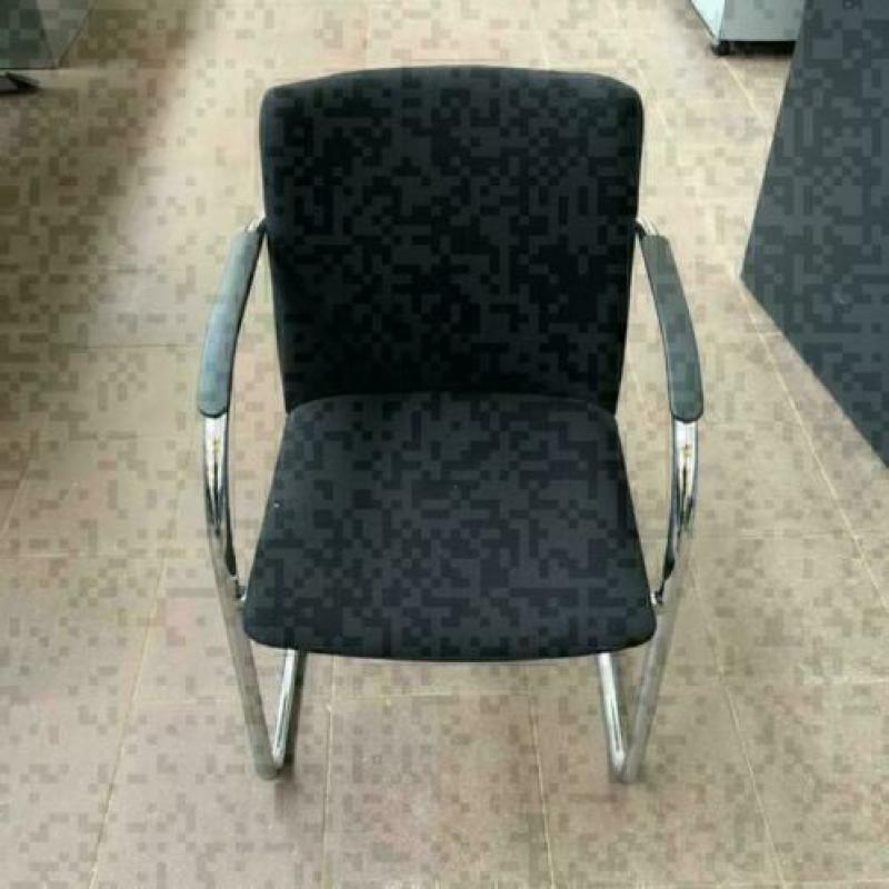 Vergaderstoel zwart/chroom/slede, Lande, KSB Breda VS339