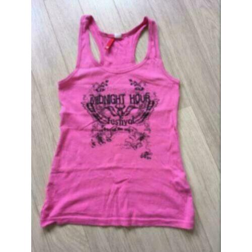 Stoer roze hemdje top , maat 38