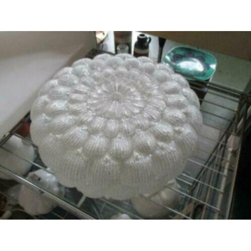 plafondlamp bloem glas retro jaren 60 70 design 26 cm