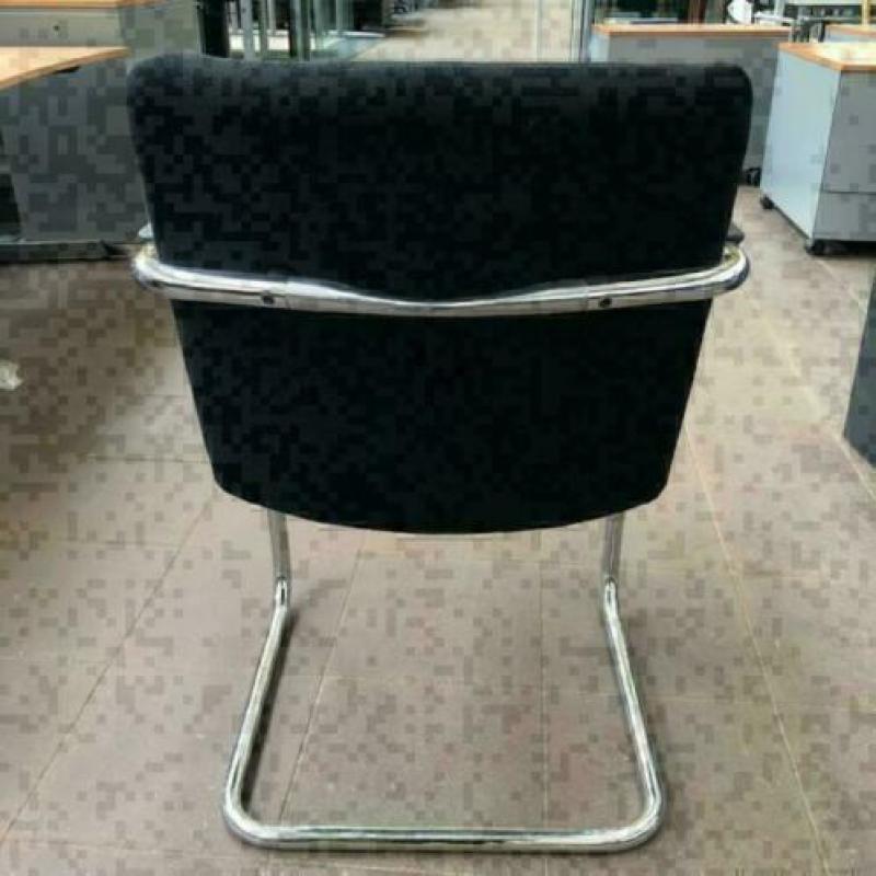 Vergaderstoel zwart/chroom/slede, Lande, KSB Breda VS339