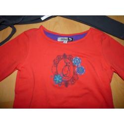 Mooie set (longsleeve/bolero)van Doerak, maat 116/122 NIEUW!