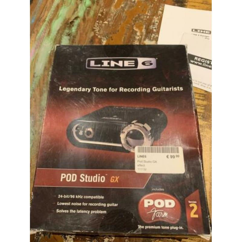 Line 6 Pod studio GX (Bas)gitaar naar computer interface