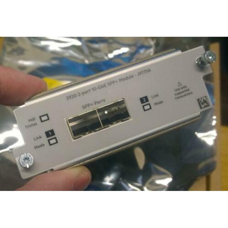 2x HP Aruba 2920 POE met 10GB SFP+