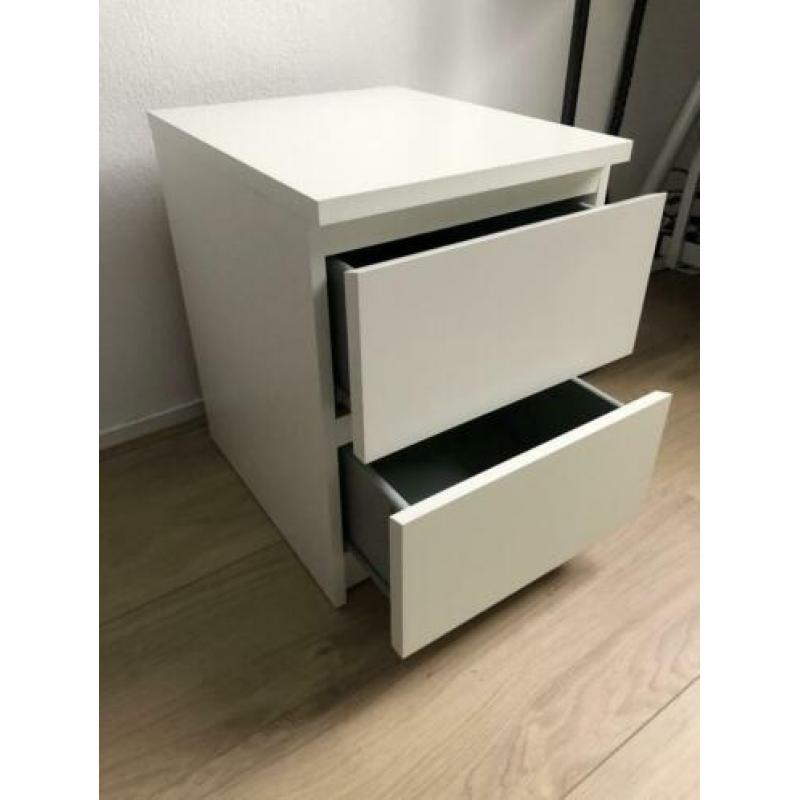 Wit ladenblok met 2 lades 40x48x55cm (bxdxh)
